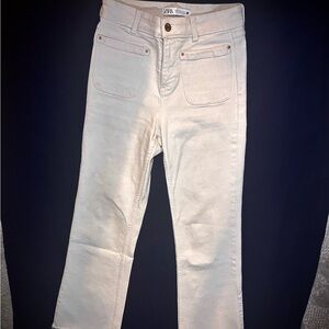 Zara Off-White Denim Pants